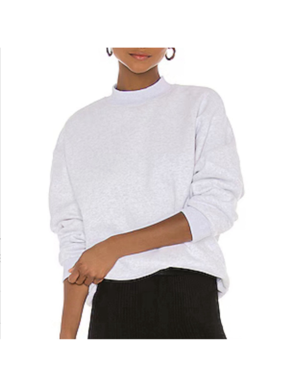 Atoir x Rozalia Crew Neck Sweatshirt Jumper XS Light Grey Marble Cotton Blend
